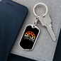 Bike Chain Rings Cycling Keychain Stainless Steel or 18k Gold Dog Tag Keyring-Express Your Love Gifts
