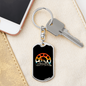 Bike Chain Rings Cycling Keychain Stainless Steel or 18k Gold Dog Tag Keyring-Express Your Love Gifts