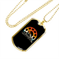 Bike Chain Rings Cycling Necklace Stainless Steel or 18k Gold Dog Tag 24"-Express Your Love Gifts