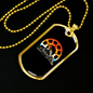 Bike Chain Rings Cycling Necklace Stainless Steel or 18k Gold Dog Tag 24"-Express Your Love Gifts