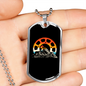 Bike Chain Rings Cycling Necklace Stainless Steel or 18k Gold Dog Tag 24"-Express Your Love Gifts