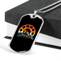 Bike Chain Rings Cycling Necklace Stainless Steel or 18k Gold Dog Tag 24"-Express Your Love Gifts