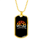 Bike Chain Rings Cycling Necklace Stainless Steel or 18k Gold Dog Tag 24"-Express Your Love Gifts