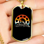 Bike Chain Rings Cycling Necklace Stainless Steel or 18k Gold Dog Tag 24"-Express Your Love Gifts