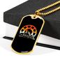 Bike Chain Rings Cycling Necklace Stainless Steel or 18k Gold Dog Tag 24"-Express Your Love Gifts