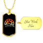 Bike Chain Rings Cycling Necklace Stainless Steel or 18k Gold Dog Tag 24"-Express Your Love Gifts