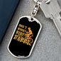 Bike Happy Cycling Keychain Stainless Steel or 18k Gold Dog Tag Keyring-Express Your Love Gifts