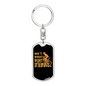 Bike Happy Cycling Keychain Stainless Steel or 18k Gold Dog Tag Keyring-Express Your Love Gifts