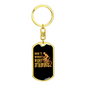 Bike Happy Cycling Keychain Stainless Steel or 18k Gold Dog Tag Keyring-Express Your Love Gifts