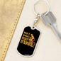 Bike Happy Cycling Keychain Stainless Steel or 18k Gold Dog Tag Keyring-Express Your Love Gifts