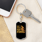 Bike Happy Cycling Keychain Stainless Steel or 18k Gold Dog Tag Keyring-Express Your Love Gifts