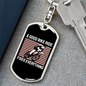 Bike Ride Fixes Everything Cycling Keychain Stainless Steel or 18k Gold Dog Tag Keyring-Express Your Love Gifts