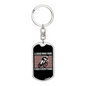Bike Ride Fixes Everything Cycling Keychain Stainless Steel or 18k Gold Dog Tag Keyring-Express Your Love Gifts