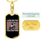 Bike Ride Fixes Everything Cycling Keychain Stainless Steel or 18k Gold Dog Tag Keyring-Express Your Love Gifts