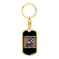 Bike Ride Fixes Everything Cycling Keychain Stainless Steel or 18k Gold Dog Tag Keyring-Express Your Love Gifts