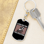 Bike Ride Fixes Everything Cycling Keychain Stainless Steel or 18k Gold Dog Tag Keyring-Express Your Love Gifts