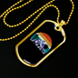 Bike Riding In The Mountain Cycling Necklace Stainless Steel or 18k Gold Dog Tag 24"-Express Your Love Gifts