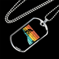 Biker Adventure Cycling Necklace Stainless Steel or 18k Gold Dog Tag 24"-Express Your Love Gifts