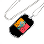 Biker Boy Cycling Necklace Stainless Steel or 18k Gold Dog Tag 24"-Express Your Love Gifts