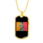 Biker Boy Cycling Necklace Stainless Steel or 18k Gold Dog Tag 24"-Express Your Love Gifts