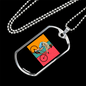Biker Boy Cycling Necklace Stainless Steel or 18k Gold Dog Tag 24"-Express Your Love Gifts