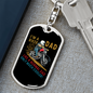 Biker Dad Biker Keychain Stainless Steel or 18k Gold Dog Tag Keyring-Express Your Love Gifts