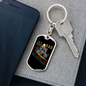 Biker Dad Biker Keychain Stainless Steel or 18k Gold Dog Tag Keyring-Express Your Love Gifts