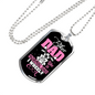 Biker Dad Cooler Necklace Stainless Steel or 18k Gold Dog Tag 24" Chain-Express Your Love Gifts