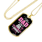 Biker Dad Cooler Necklace Stainless Steel or 18k Gold Dog Tag 24" Chain-Express Your Love Gifts
