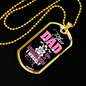 Biker Dad Cooler Necklace Stainless Steel or 18k Gold Dog Tag 24" Chain-Express Your Love Gifts