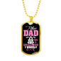 Biker Dad Cooler Necklace Stainless Steel or 18k Gold Dog Tag 24" Chain-Express Your Love Gifts