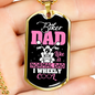 Biker Dad Cooler Necklace Stainless Steel or 18k Gold Dog Tag 24" Chain-Express Your Love Gifts