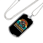 Biker Grandpa Necklace Stainless Steel or 18k Gold Dog Tag 24" Chain-Express Your Love Gifts
