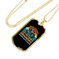 Biker Grandpa Necklace Stainless Steel or 18k Gold Dog Tag 24" Chain-Express Your Love Gifts