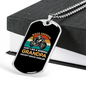 Biker Grandpa Necklace Stainless Steel or 18k Gold Dog Tag 24" Chain-Express Your Love Gifts