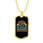 Biker Grandpa Necklace Stainless Steel or 18k Gold Dog Tag 24" Chain-Express Your Love Gifts