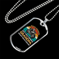 Biker Grandpa Necklace Stainless Steel or 18k Gold Dog Tag 24" Chain-Express Your Love Gifts