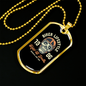 Biker Lifestyle Biker Necklace Stainless Steel or 18k Gold Dog Tag 24"-Express Your Love Gifts