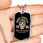 Biker Lifestyle Biker Necklace Stainless Steel or 18k Gold Dog Tag 24"-Express Your Love Gifts