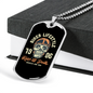 Biker Lifestyle Biker Necklace Stainless Steel or 18k Gold Dog Tag 24"-Express Your Love Gifts