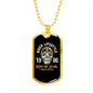 Biker Lifestyle Biker Necklace Stainless Steel or 18k Gold Dog Tag 24"-Express Your Love Gifts