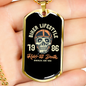 Biker Lifestyle Biker Necklace Stainless Steel or 18k Gold Dog Tag 24"-Express Your Love Gifts