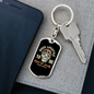 Biker Lifestyle Keychain Stainless Steel or 18k Gold Dog Tag Keyring-Express Your Love Gifts