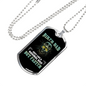 Biker Papa Biker Necklace Stainless Steel or 18k Gold Dog Tag 24"-Express Your Love Gifts