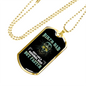 Biker Papa Biker Necklace Stainless Steel or 18k Gold Dog Tag 24"-Express Your Love Gifts