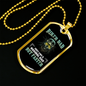 Biker Papa Biker Necklace Stainless Steel or 18k Gold Dog Tag 24"-Express Your Love Gifts