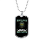 Biker Papa Biker Necklace Stainless Steel or 18k Gold Dog Tag 24"-Express Your Love Gifts