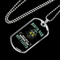 Biker Papa Biker Necklace Stainless Steel or 18k Gold Dog Tag 24"-Express Your Love Gifts
