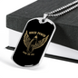 Biker Power Necklace Stainless Steel or 18k Gold Dog Tag 24" Chain-Express Your Love Gifts