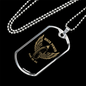 Biker Power Necklace Stainless Steel or 18k Gold Dog Tag 24" Chain-Express Your Love Gifts